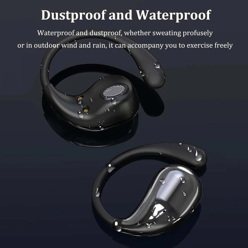 Bluetooth 5.4 Ear Hook Wireless Earbuds with LED Display