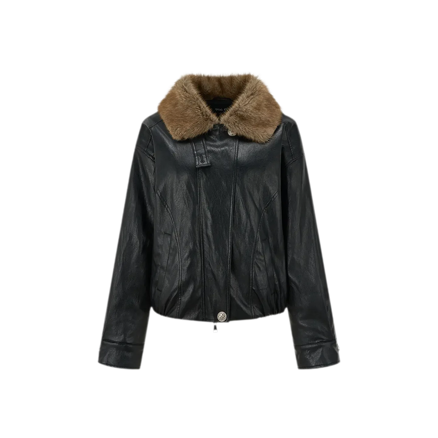 Metallic Leopard Collar Jacket