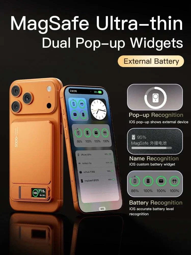 10000mAh Magnetic Wireless Power Bank – 15W MagSafe PD 20W Fast Charging