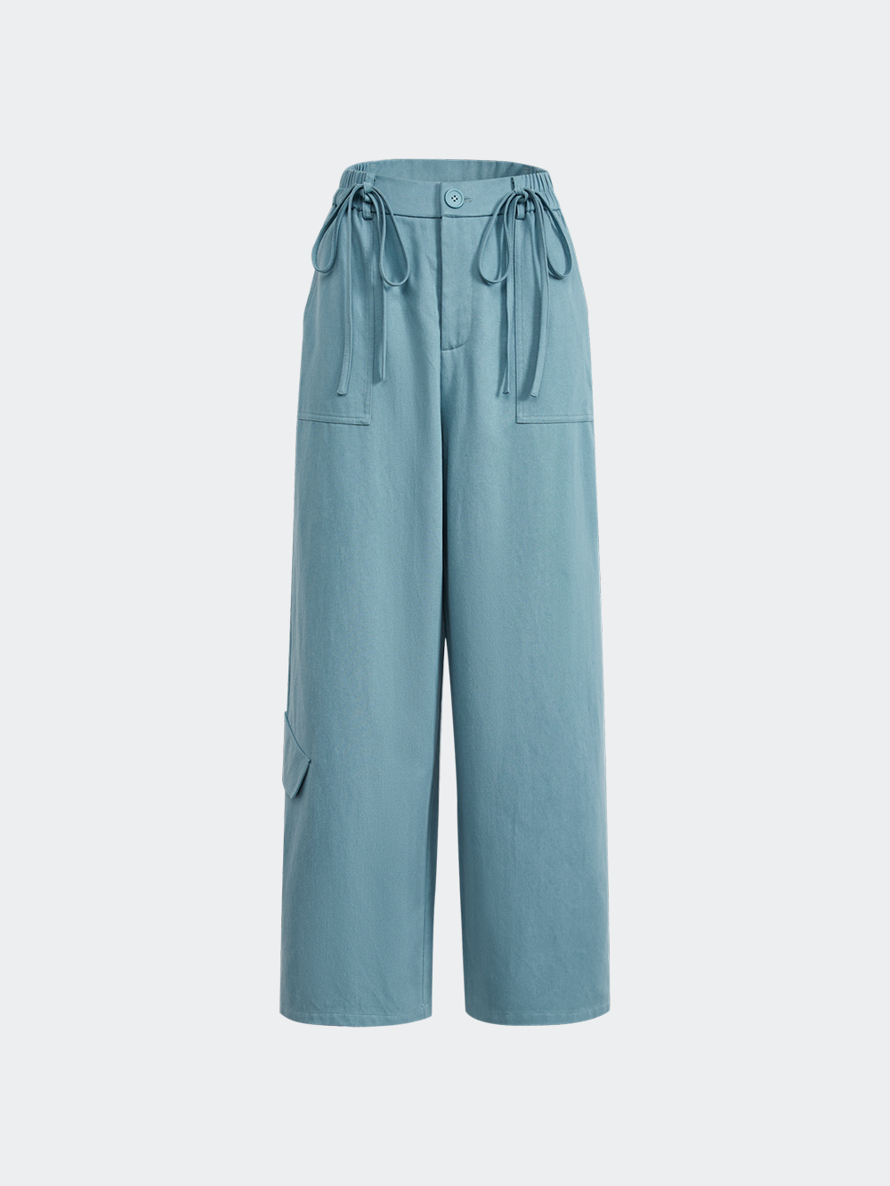 Ribbon Tie Straight Leg Pants