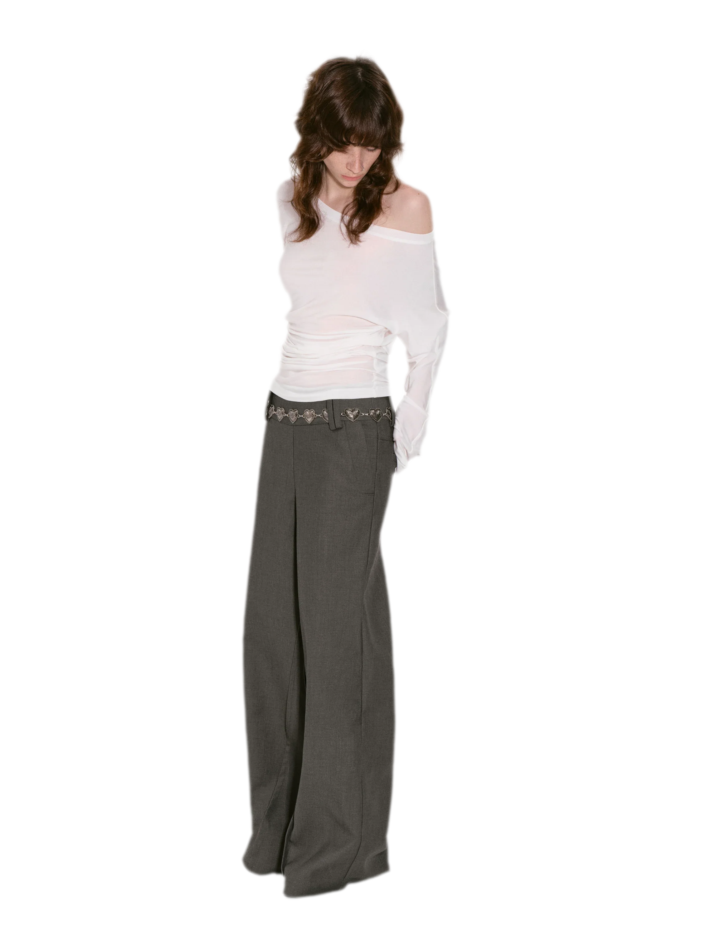 Lyocell Off-Shoulder Cropped Top