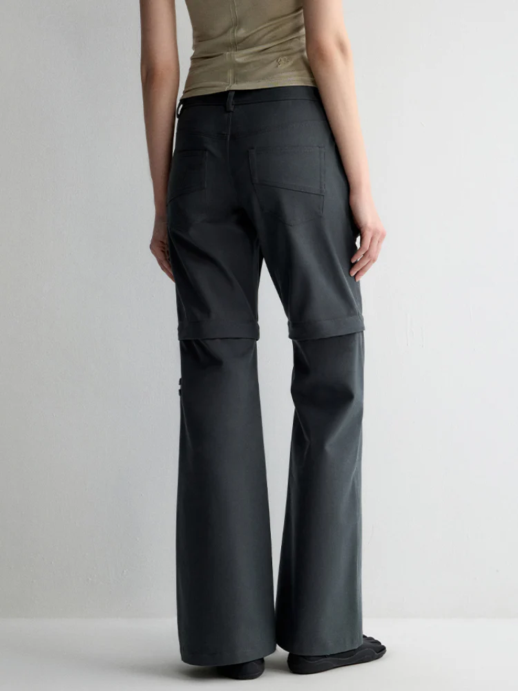 Two-in-One Removable Flared Casual Pants