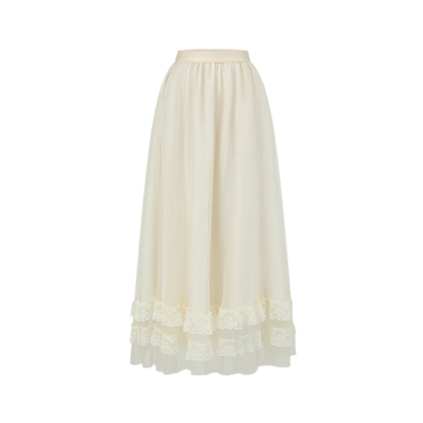 Lace Ruffle Fitted Top