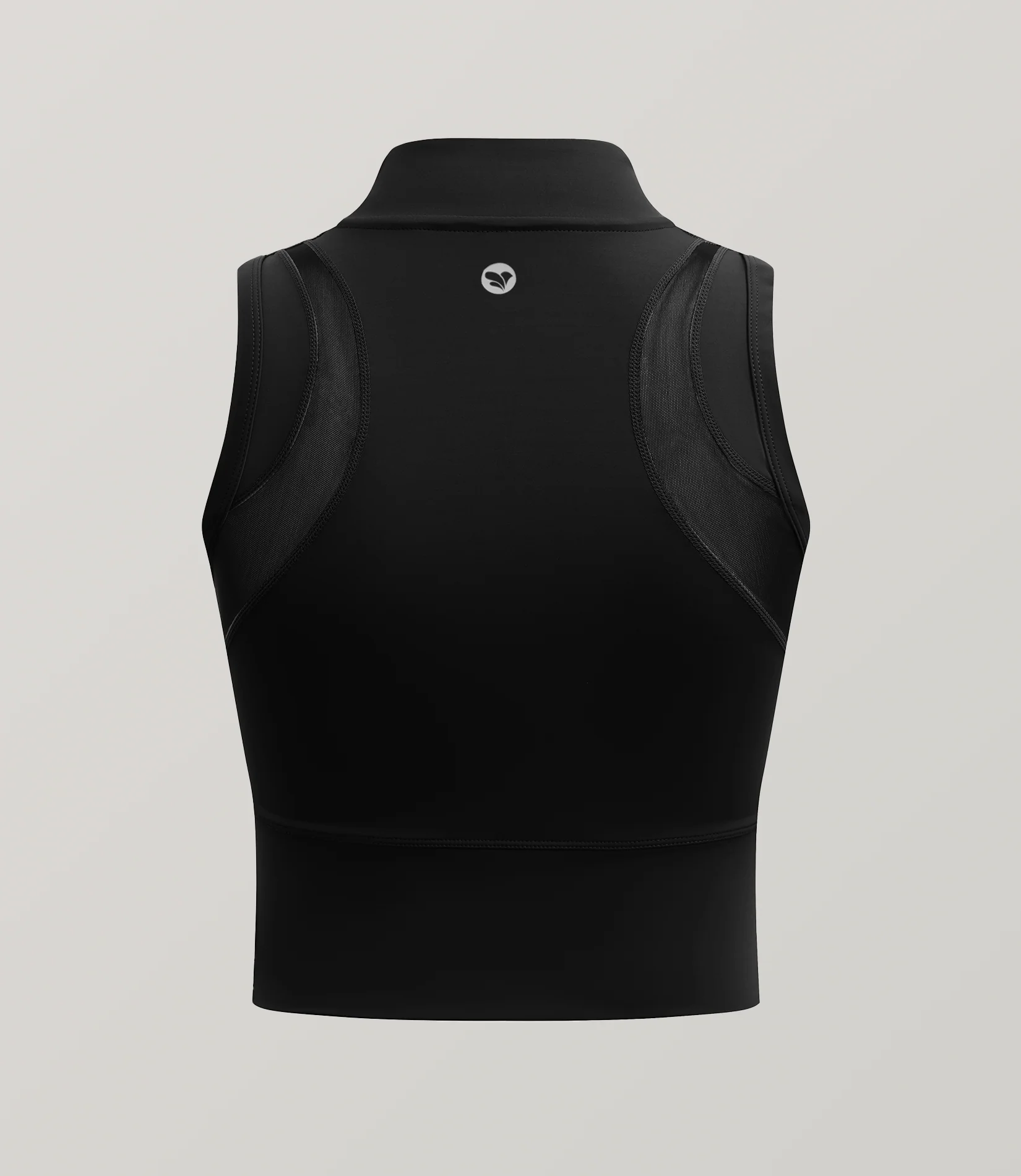 Half-Zip Stand-up Collar Crop Tank