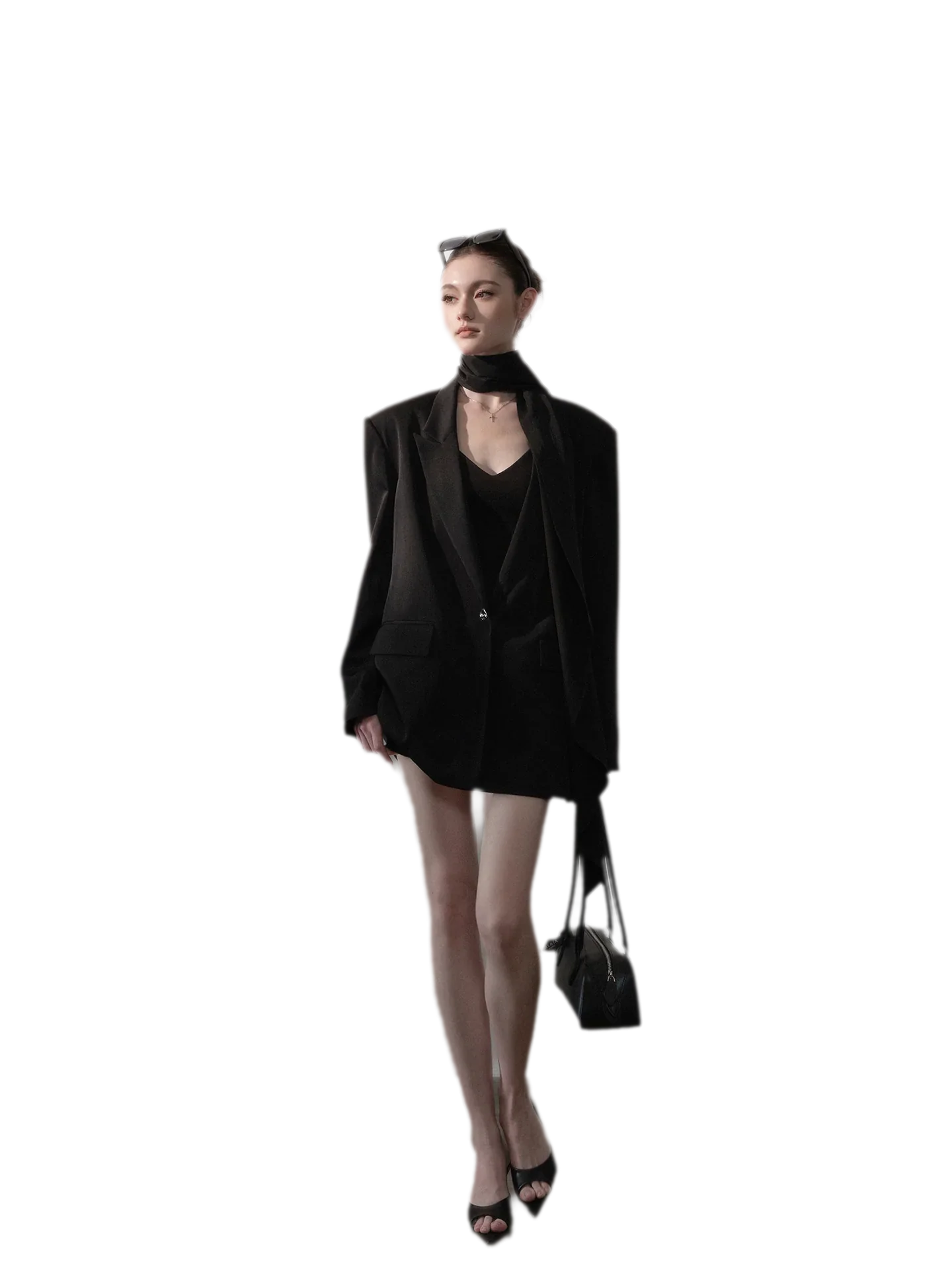 Satin Sash Relaxed Blazer