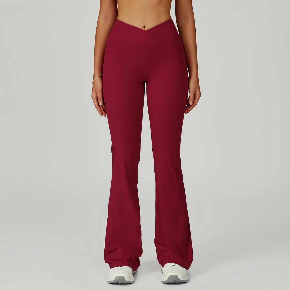 Cross High Waist Flared Pants for Women ZC2030
