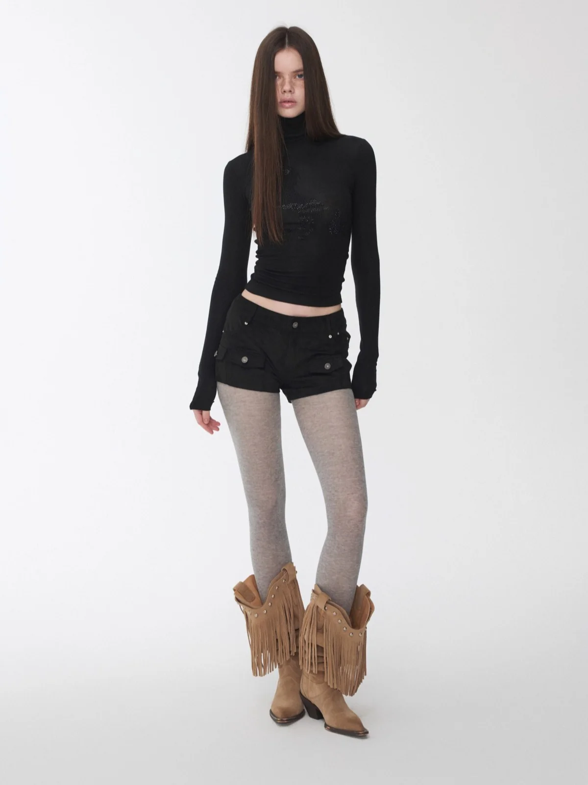 Crystal-Embellished Turtleneck
