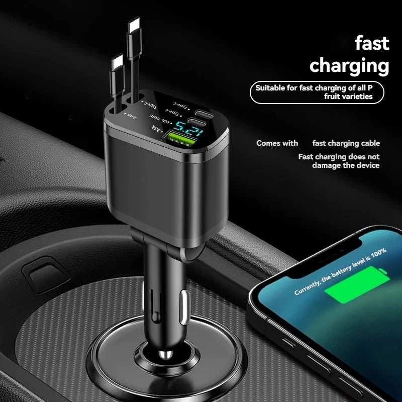 5-in-1 Retractable Fast Car Charger