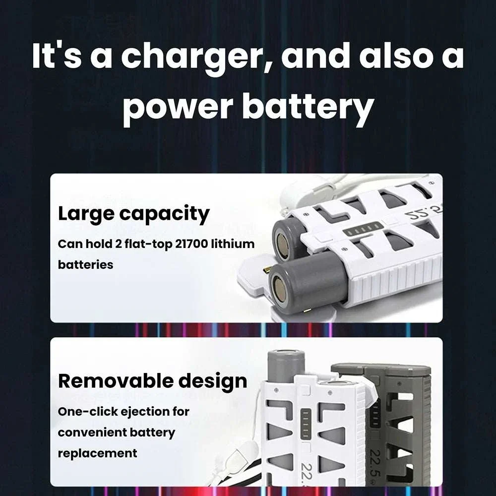 FlexCharge 21700 DIY Detachable Fast Charge Power Bank