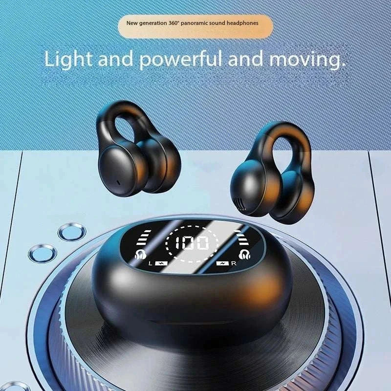 OWS | Mirror-Style Digital Display Ear Clip Headphones