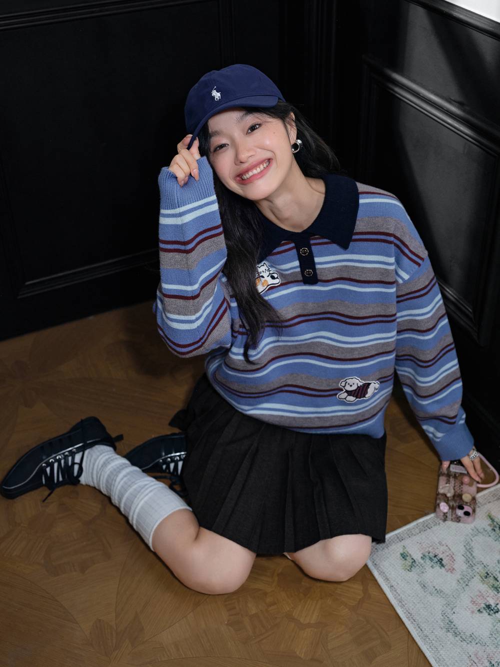 Striped Collared Sweater