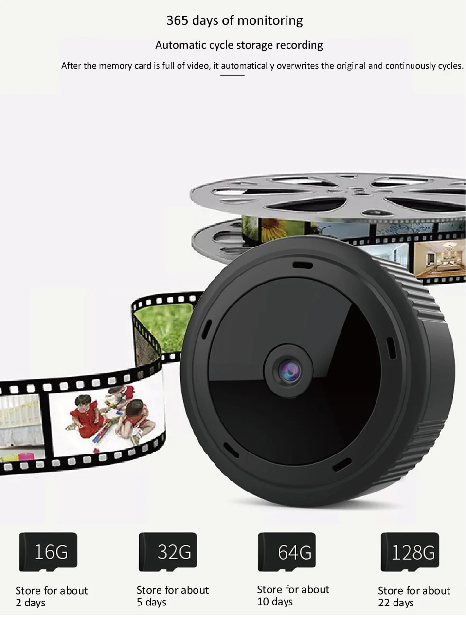 Mini WiFi Camera 1080P HD IR Night Vision Home Security IP Camera