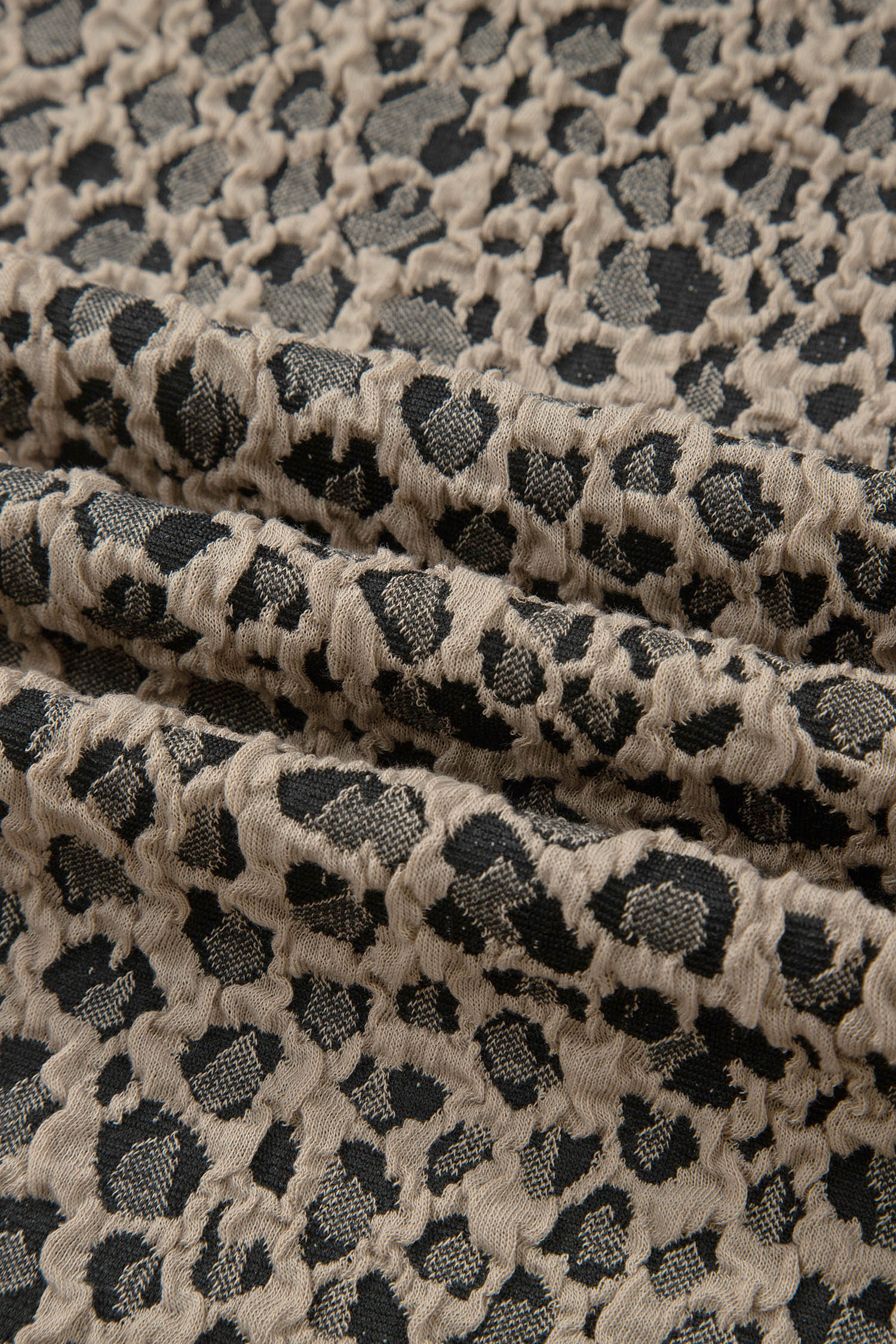 Leopard Textured Sleeveless Mini Dress with Pockets