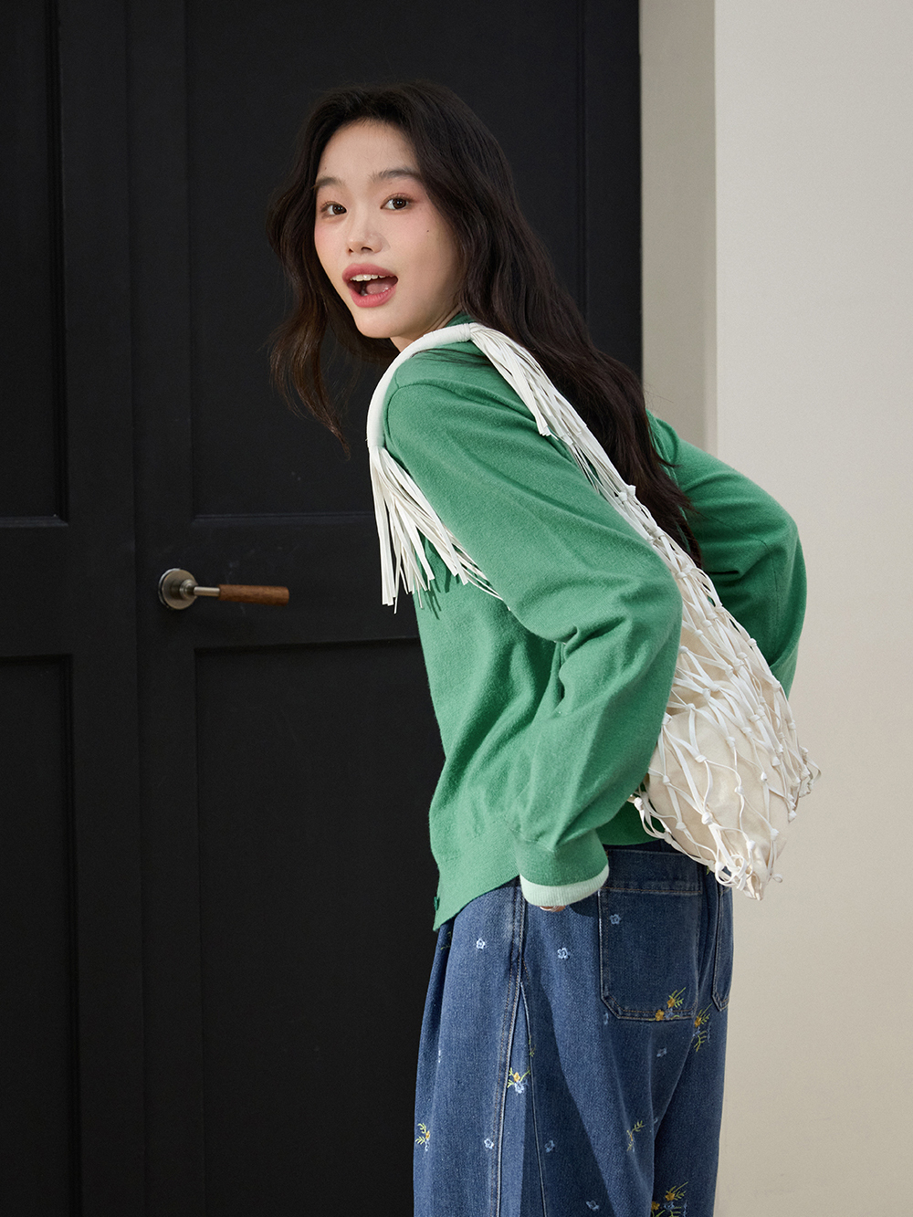 Fake Two-piece Cardigan