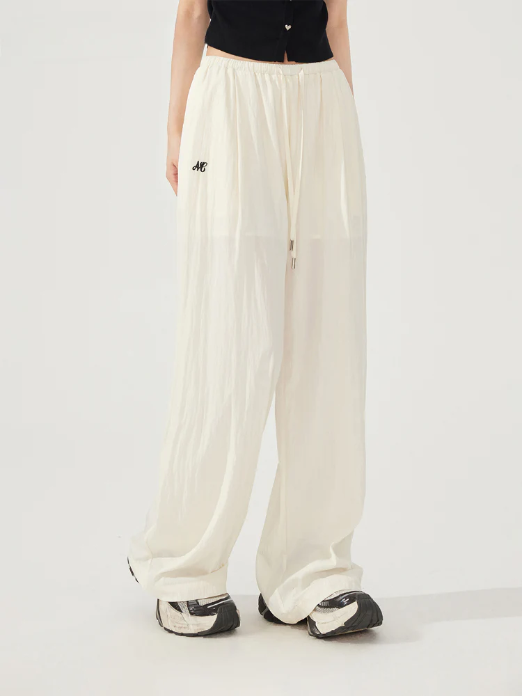 Cool & Breathable Lazy Wide-leg Pants