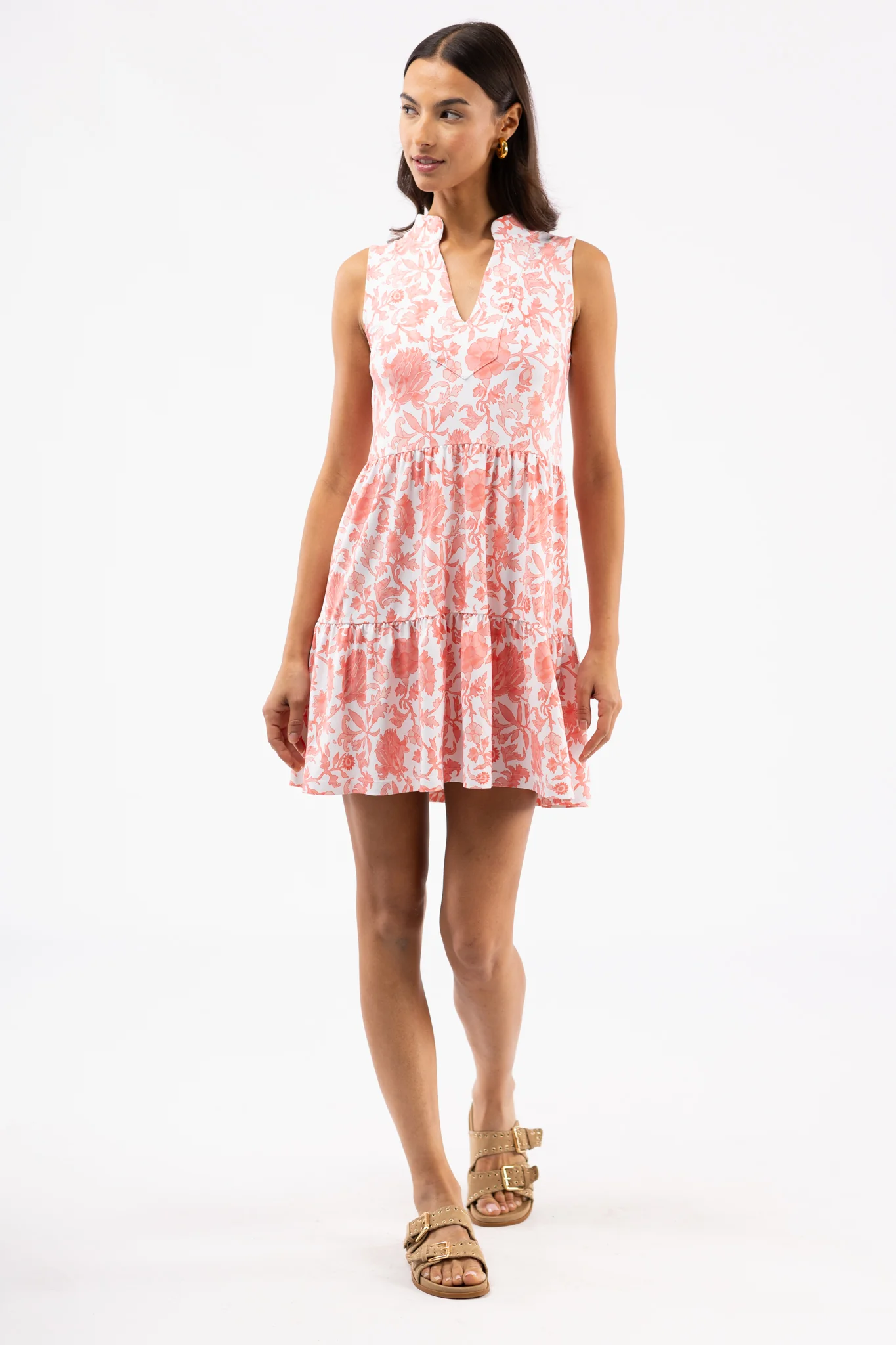 The Tatum Dress - Coral Floral