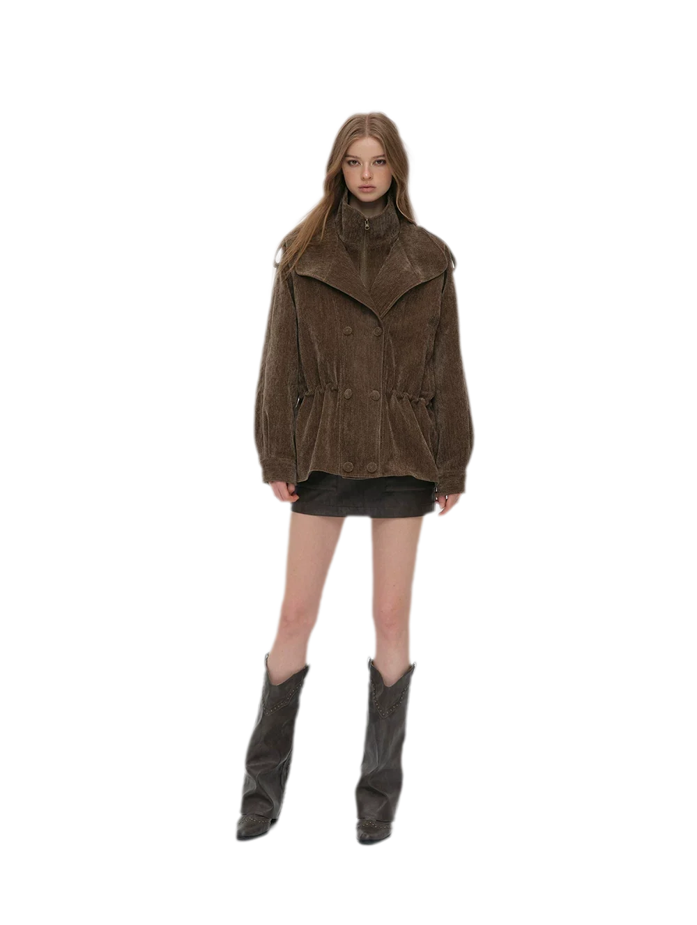 Chenille Cinched Down Jacket