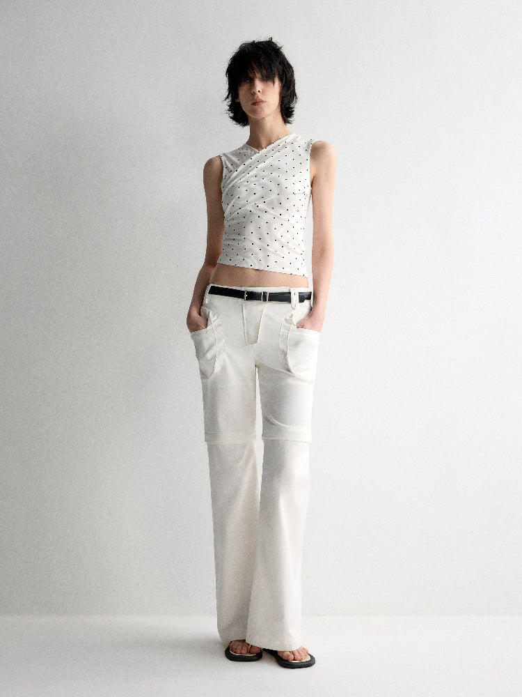 Two-in-One Removable Flared Casual Pants
