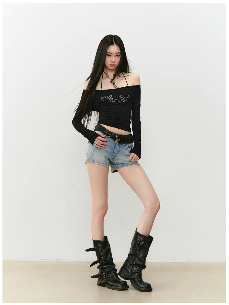 One-shoulder Skin-friendly Top