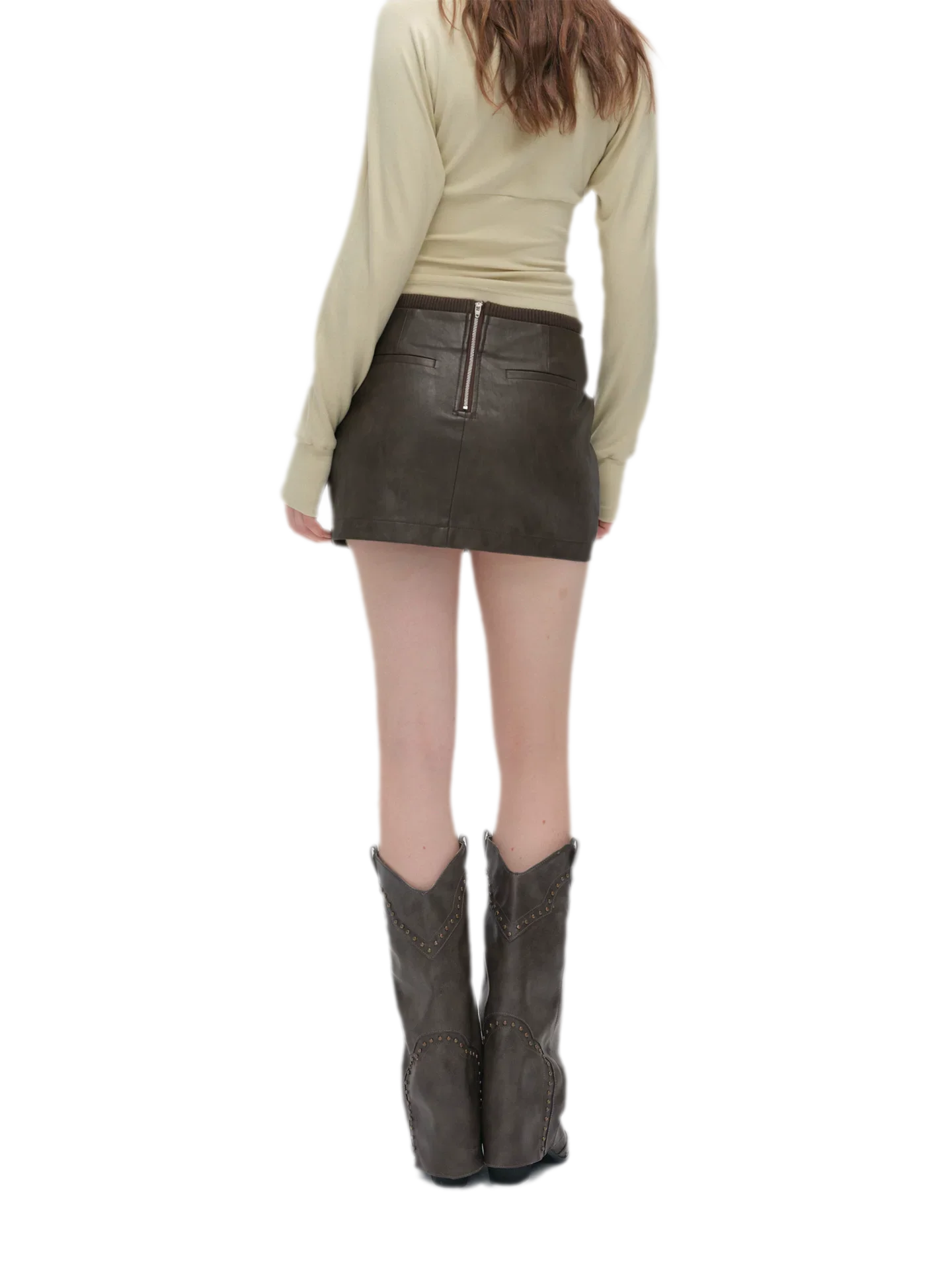 Textured Bow Mini Skirt