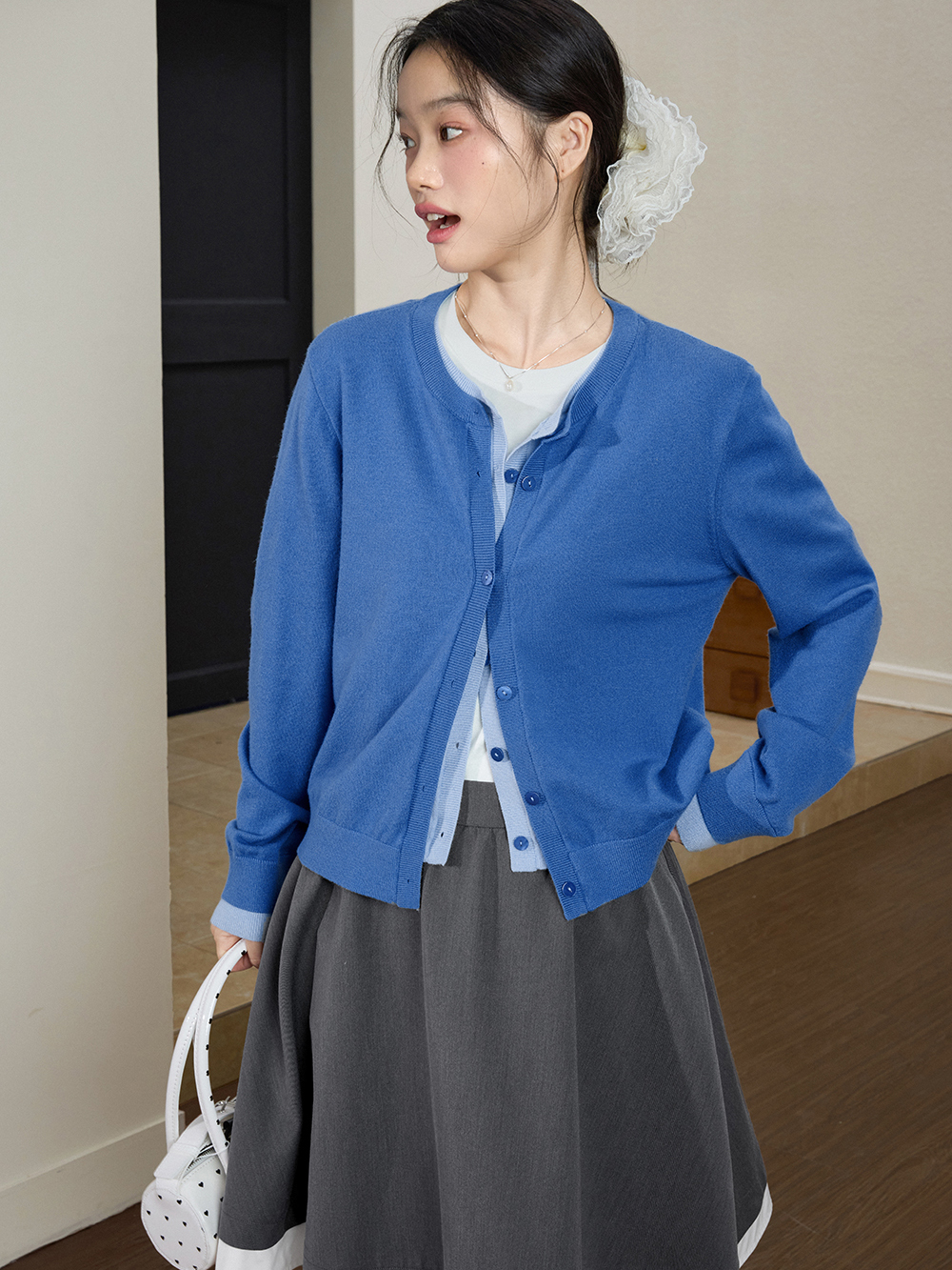 Fake Two-piece Cardigan