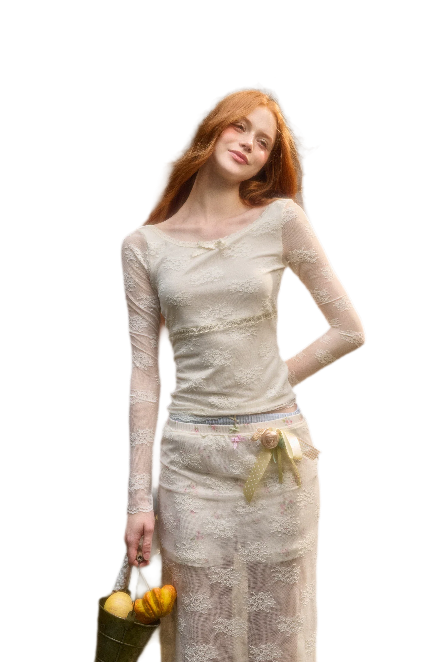 Stretch Lace Layered Skirt Set