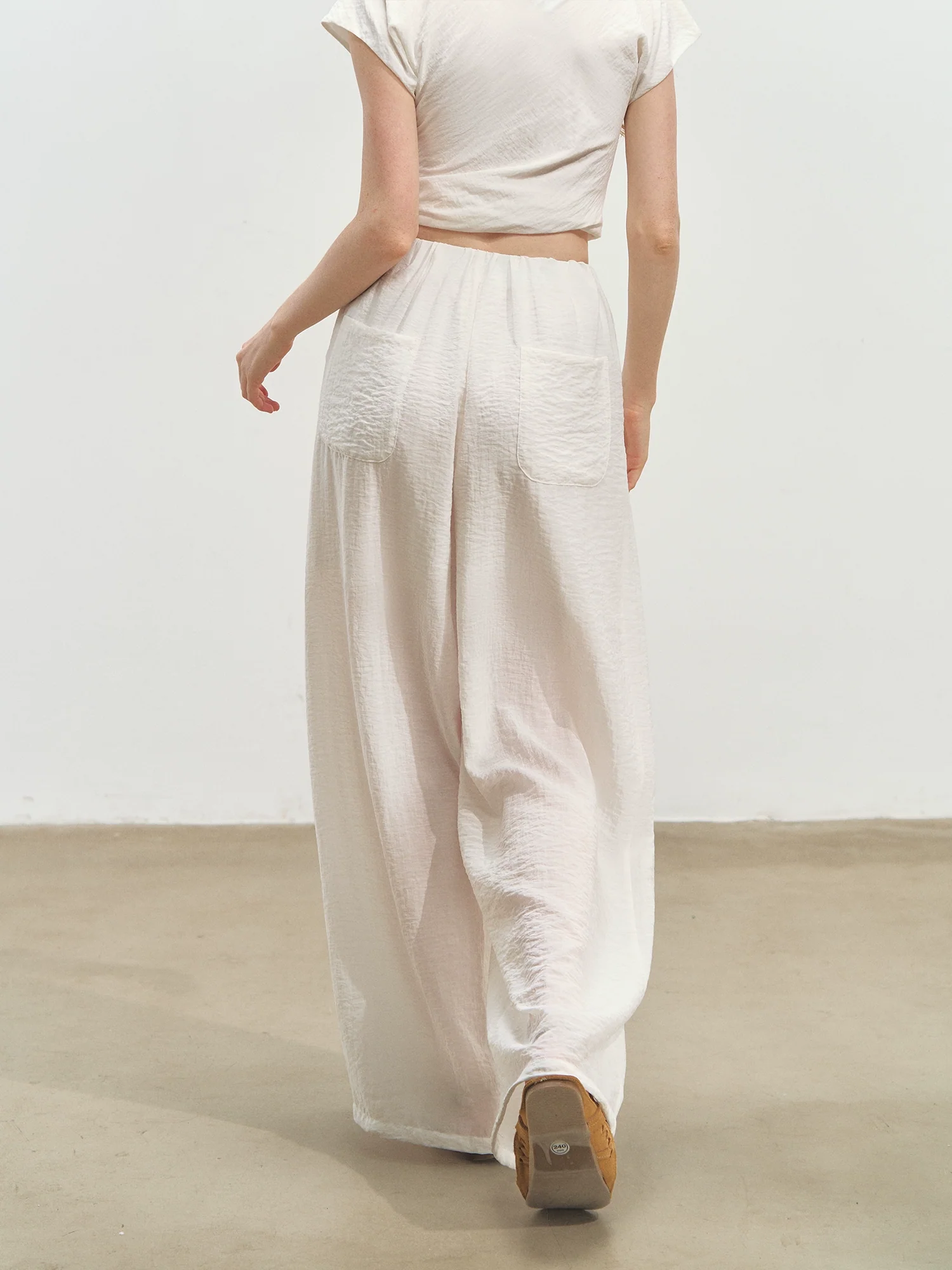 Draped Lazy Asymmetric Shoulder Convertible Top Set