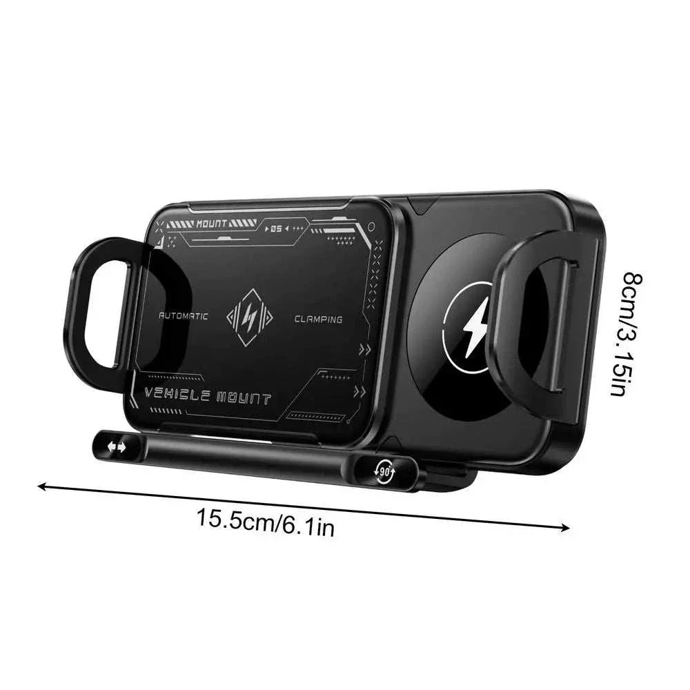 15W Wireless Car Charger Phone Holder (Vent Mount)