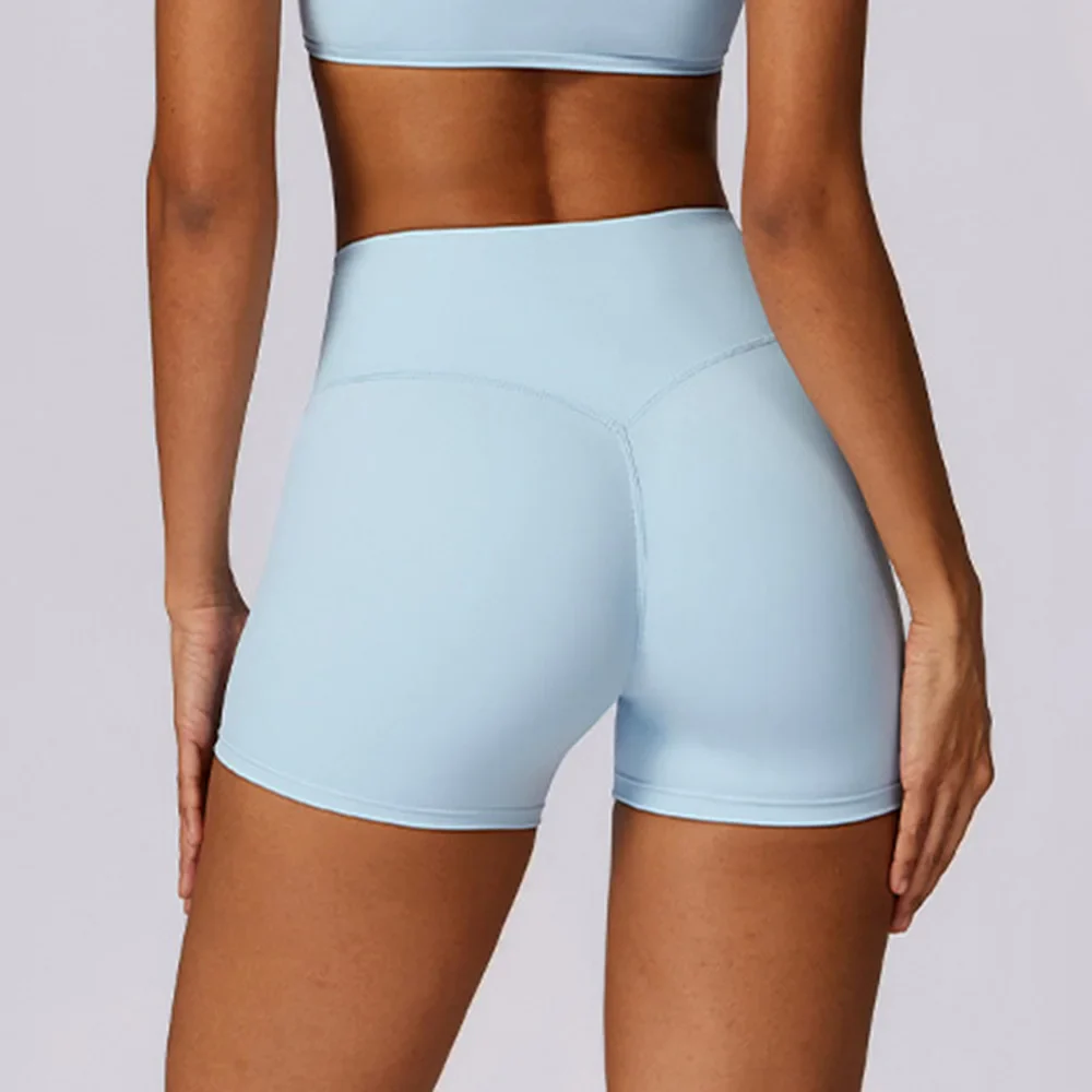 High Waist Yoga Shorts Contour Moisture Wicking Breathable