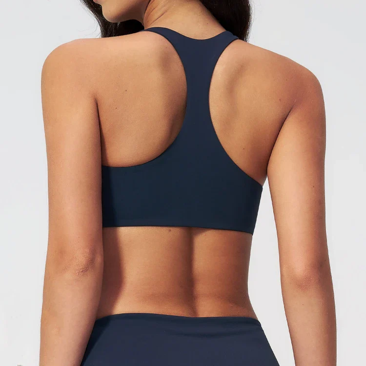 Contrast Color High Impact Sports Bra