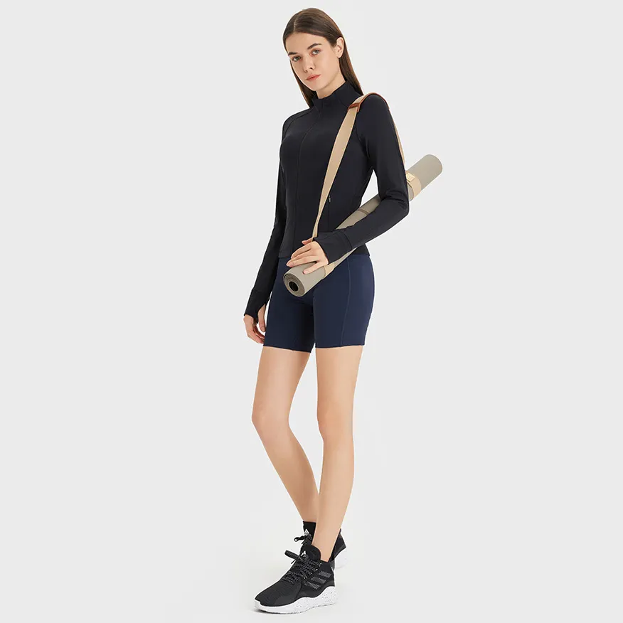 Full Zip Up Yoga Top Running Jackets