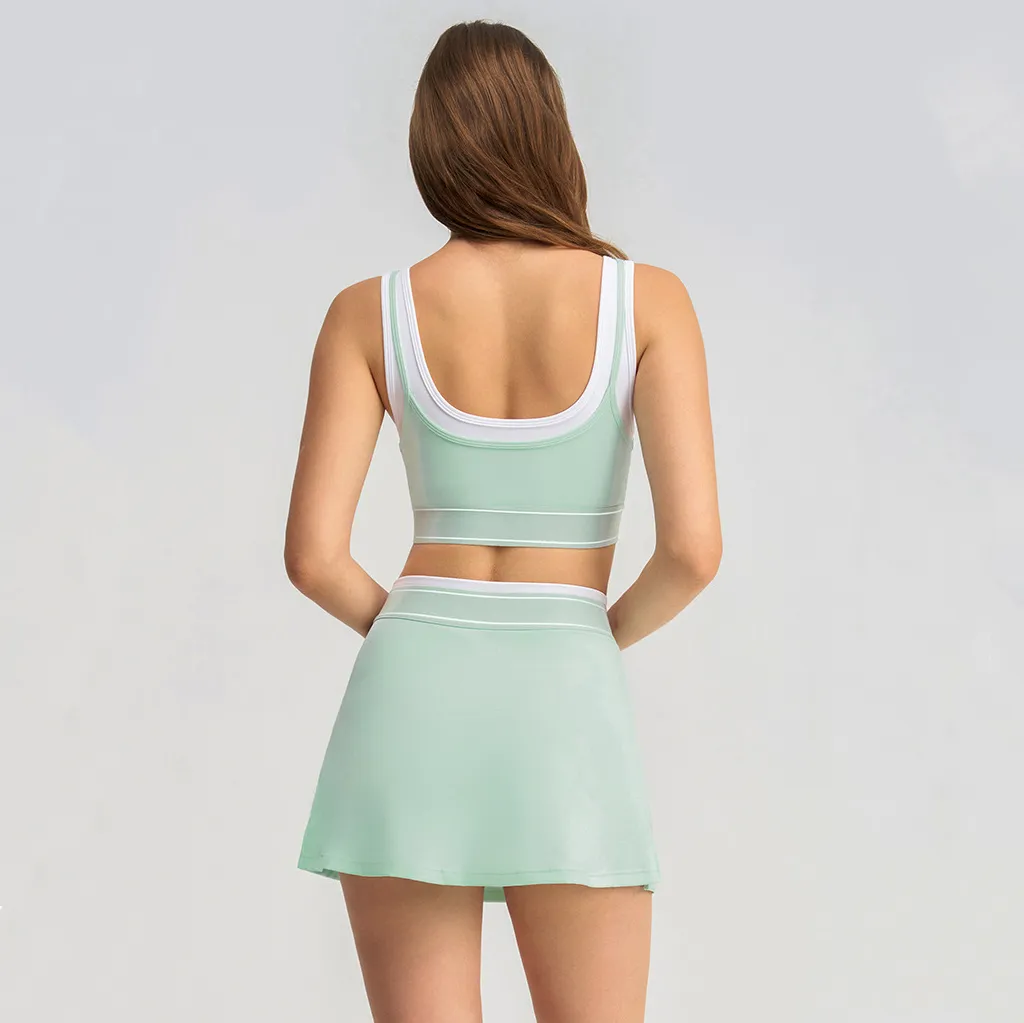 New Fake Two-Piece Tennis Skirt Yoga Suit QY6531