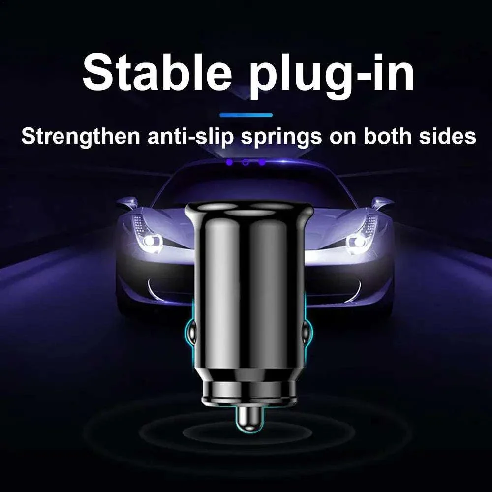 Dual USB Fast Car Charger 3.1A Compact Adapter