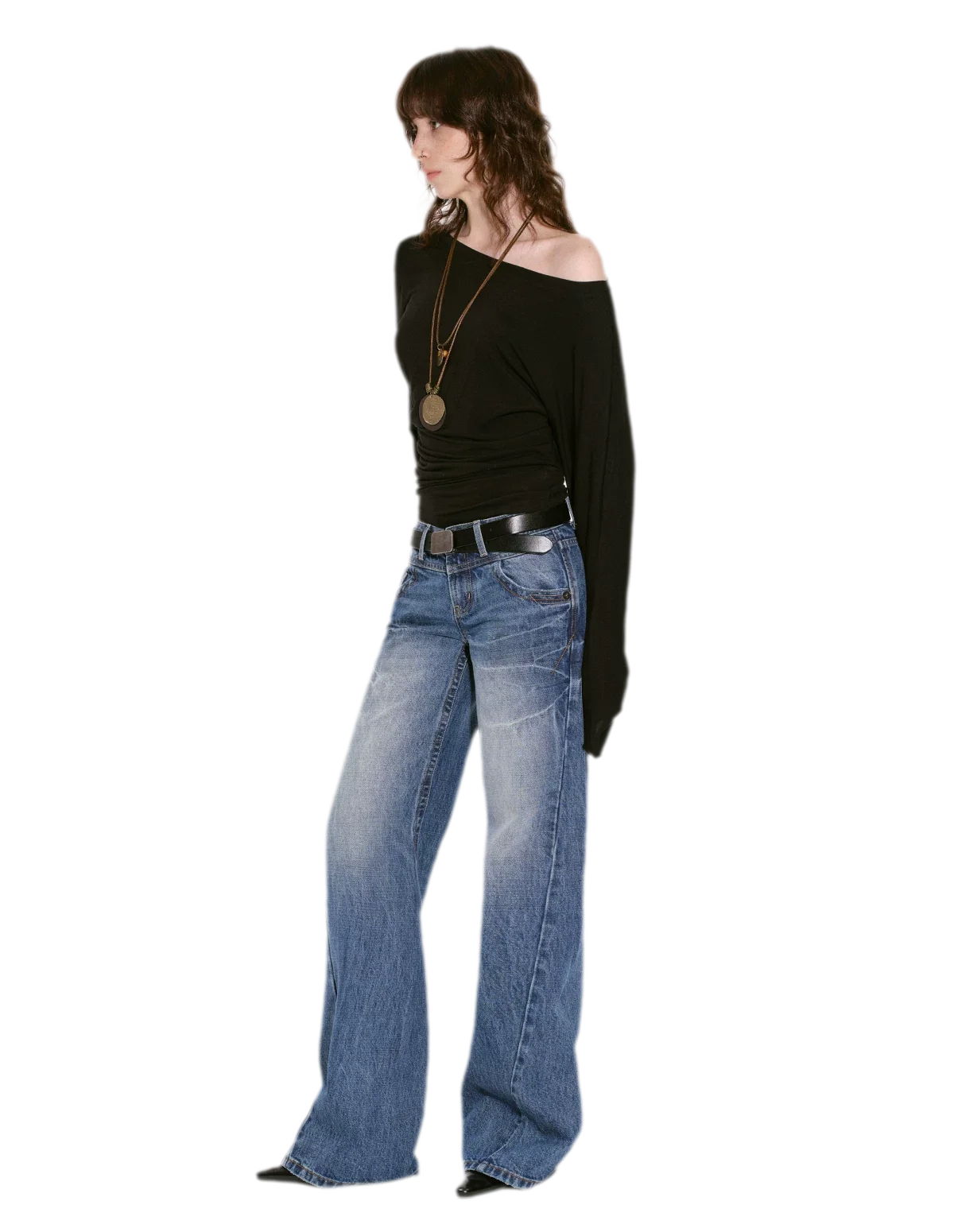 Lyocell Off-Shoulder Cropped Top