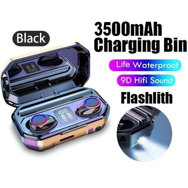 3500mAh Bluetooth Earphones Wireless Headphones Touch Control LED With Microphone Sport Waterproof Headsets Earbuds Earphone
