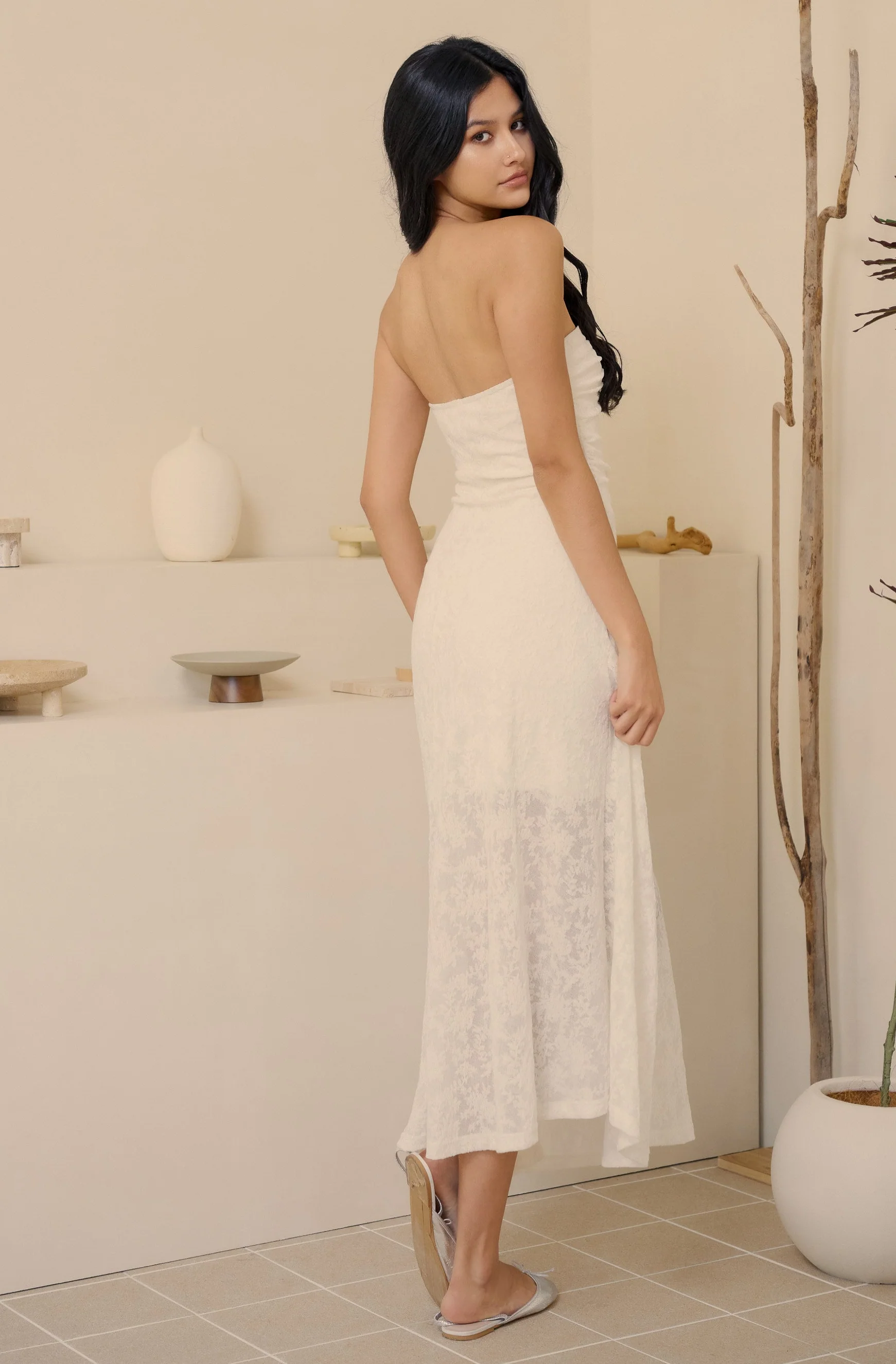French garden lace dress