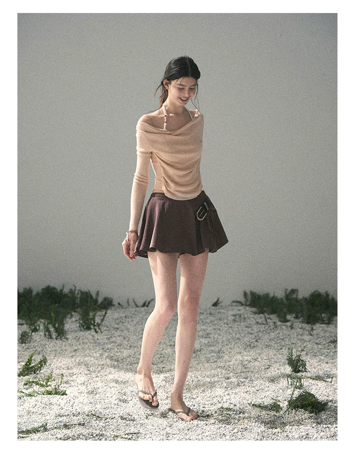 Sugar Frost Off-Shoulder Top