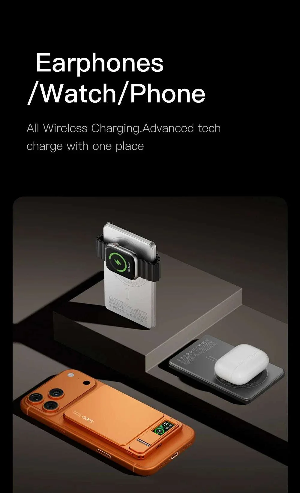 10000mAh Magnetic Wireless Power Bank – 15W MagSafe PD 20W Fast Charging
