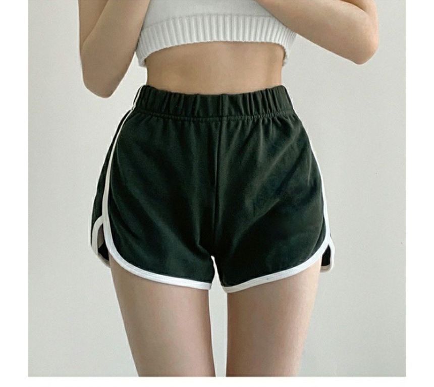 Waist Piped Elastic Shorts