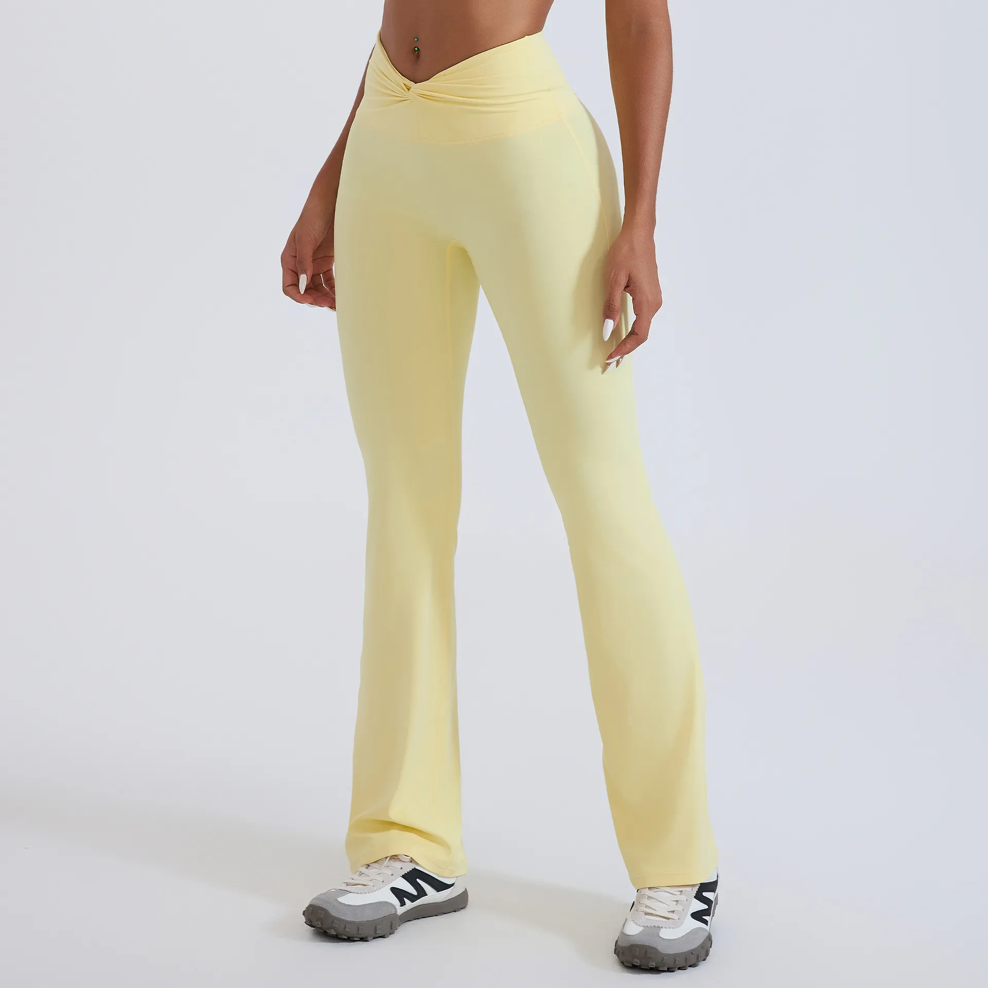 Twisted Pleated Waisted Wide Leg for Women CY5764