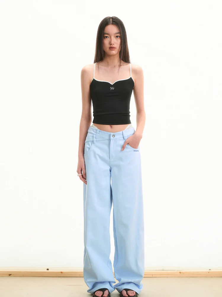 Pearl Rhinestone Slimming Casual Pants