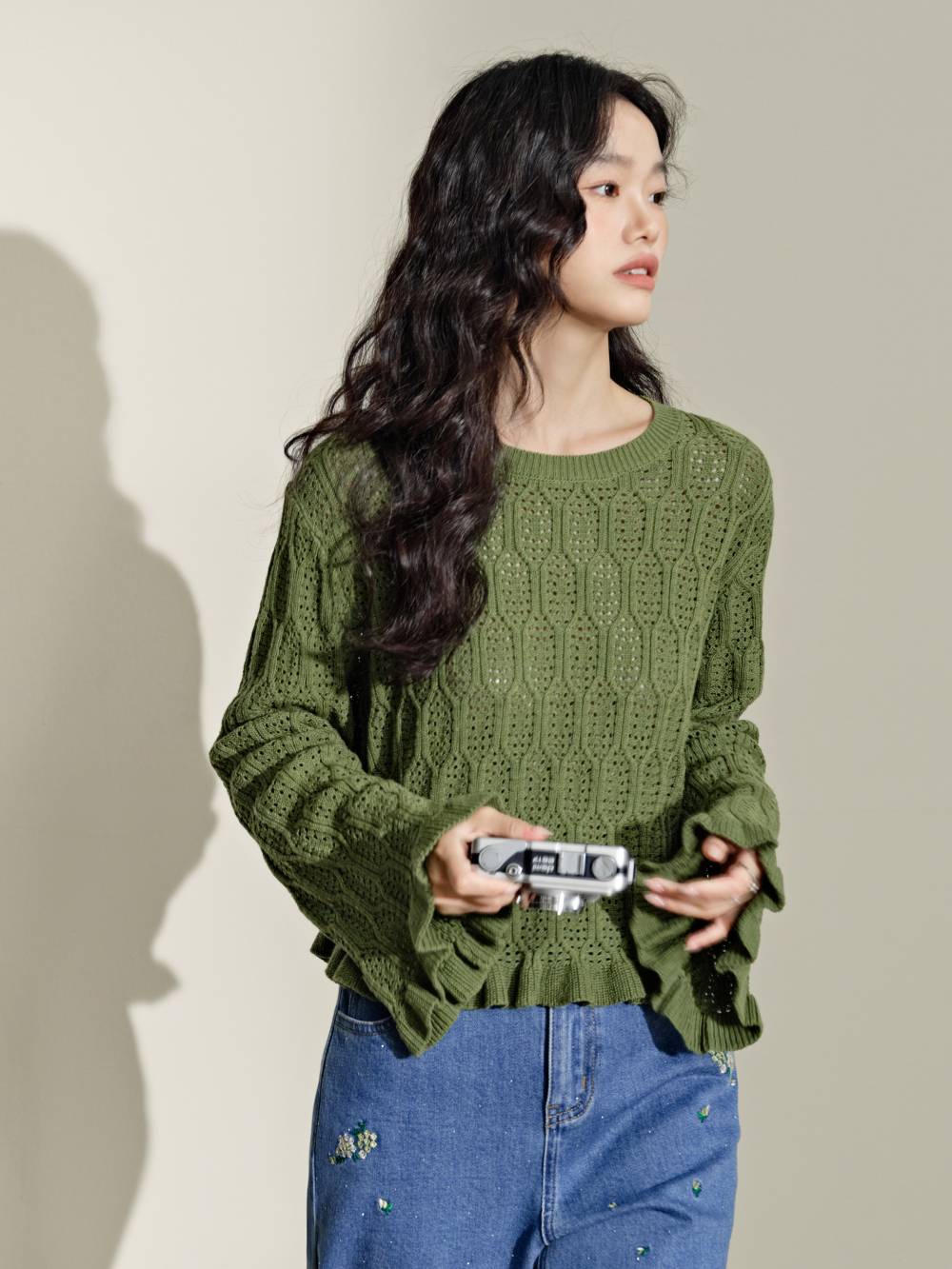Ruffle Knit Top