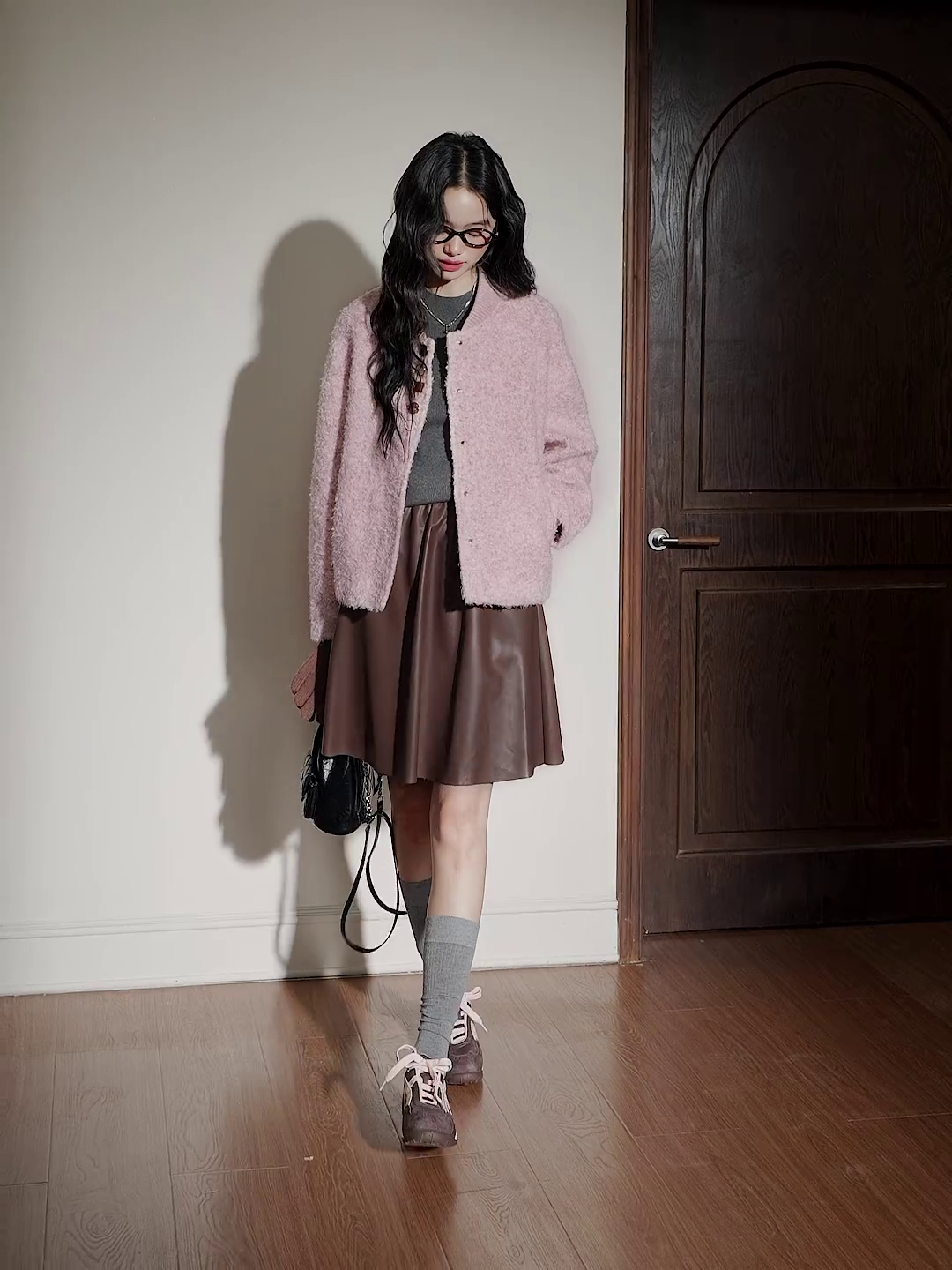 Pink Tweed Textured Jacket