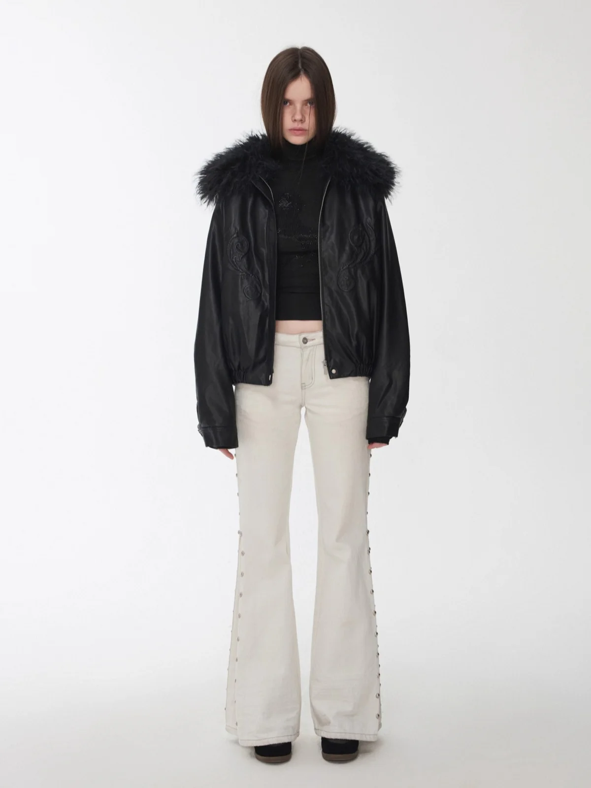 Crystal-Embellished Turtleneck
