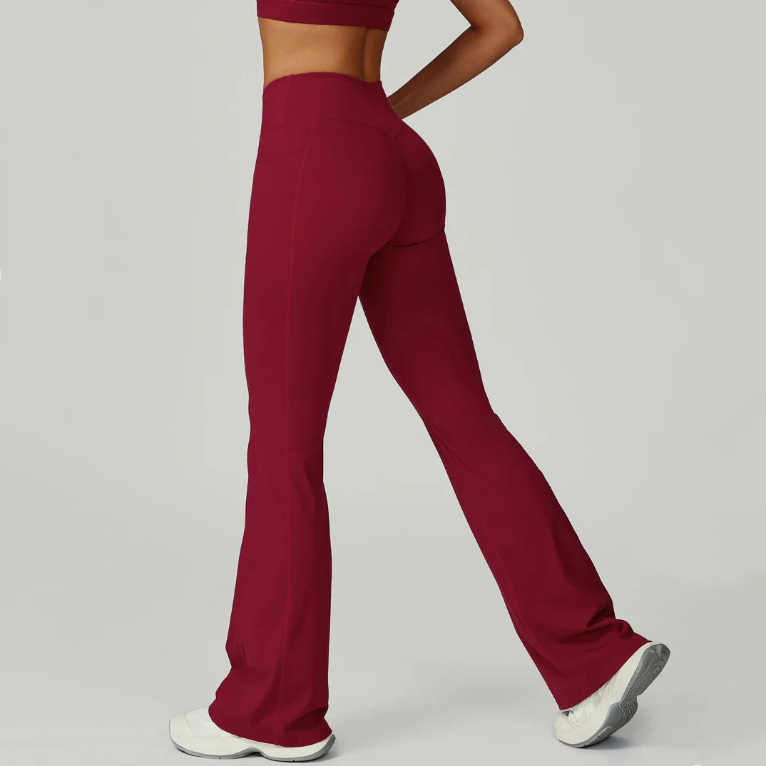 Cross High Waist Flared Pants for Women ZC2030