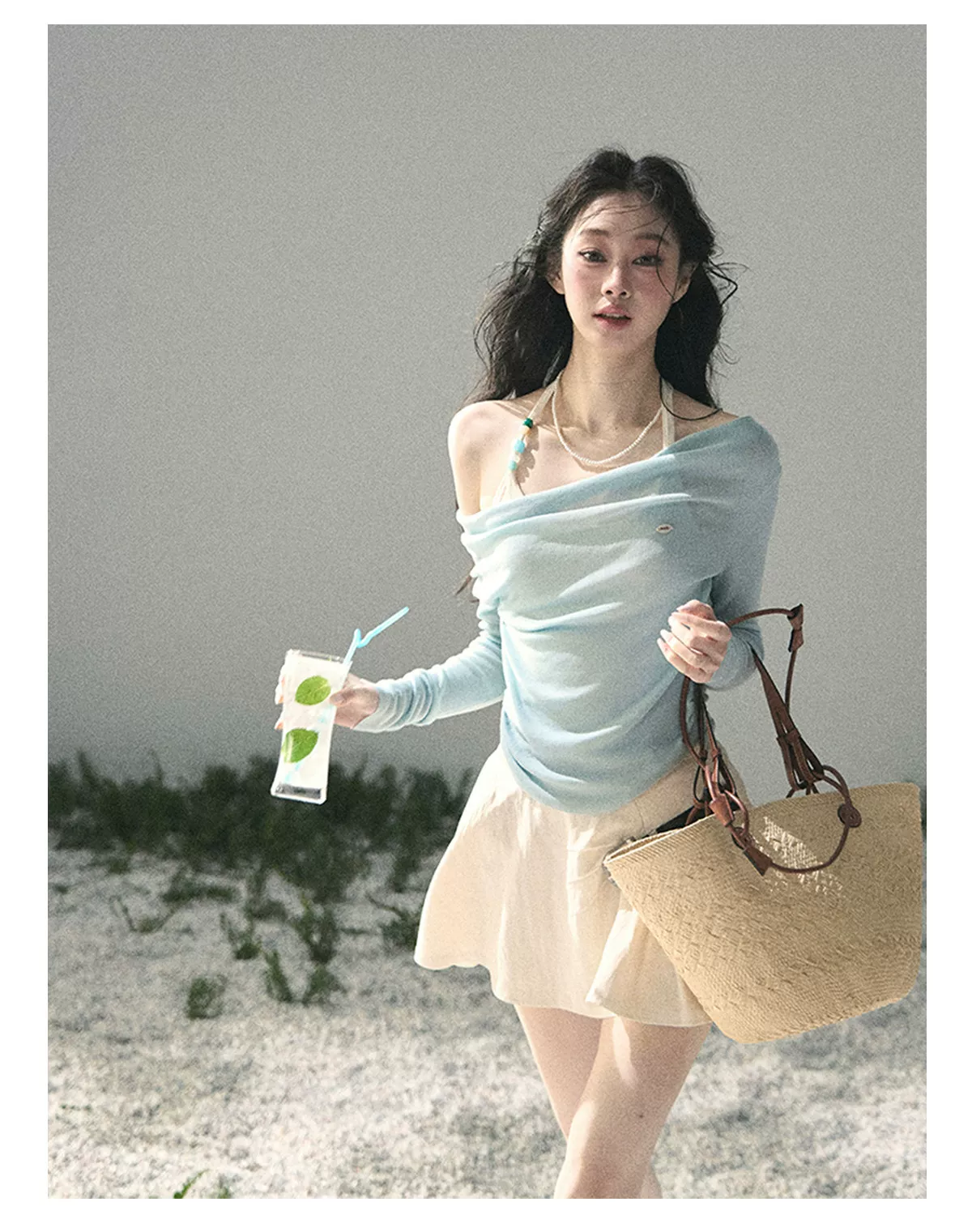 Sugar Frost Off-Shoulder Top