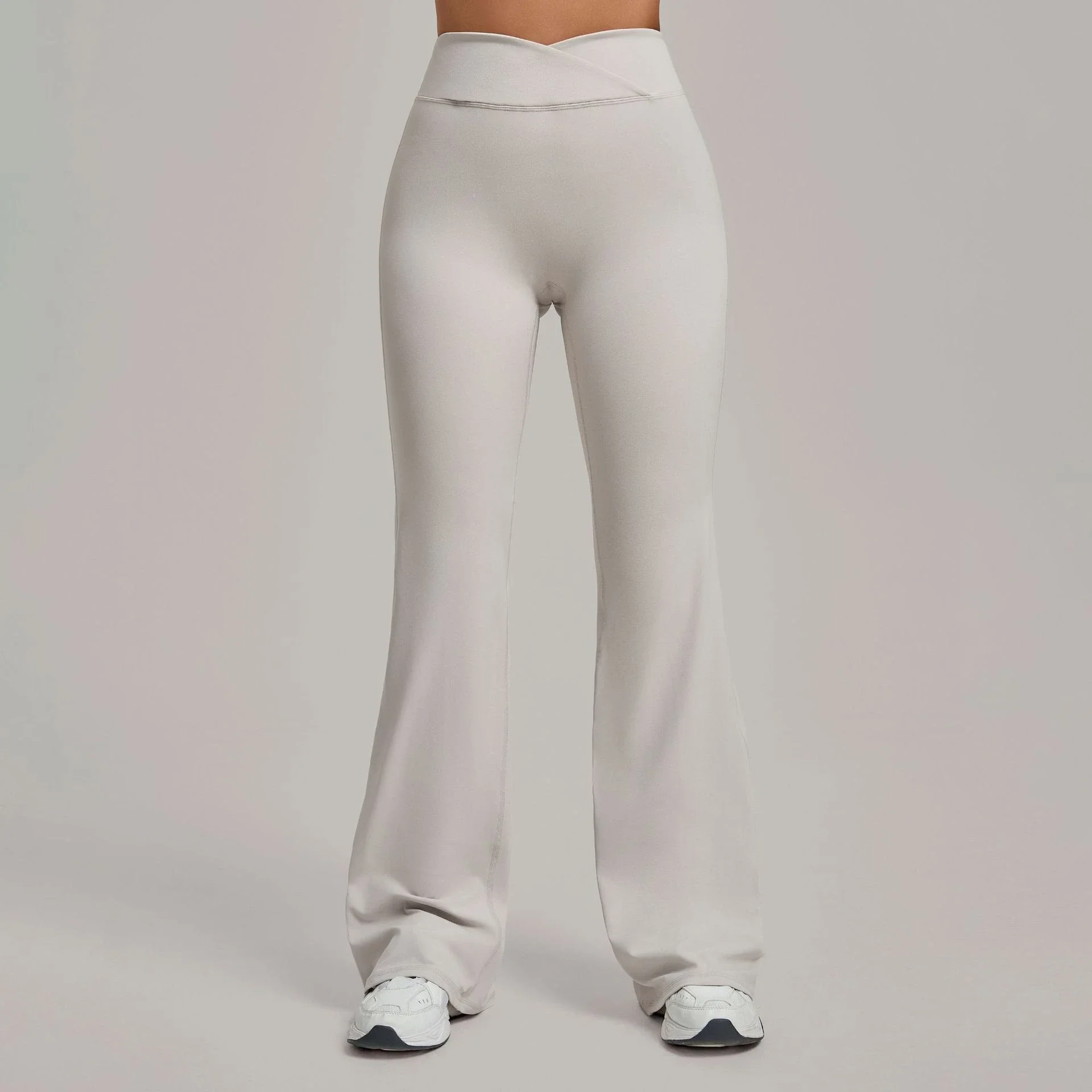 Women's High Waist Crossover Flare Yoga Pants