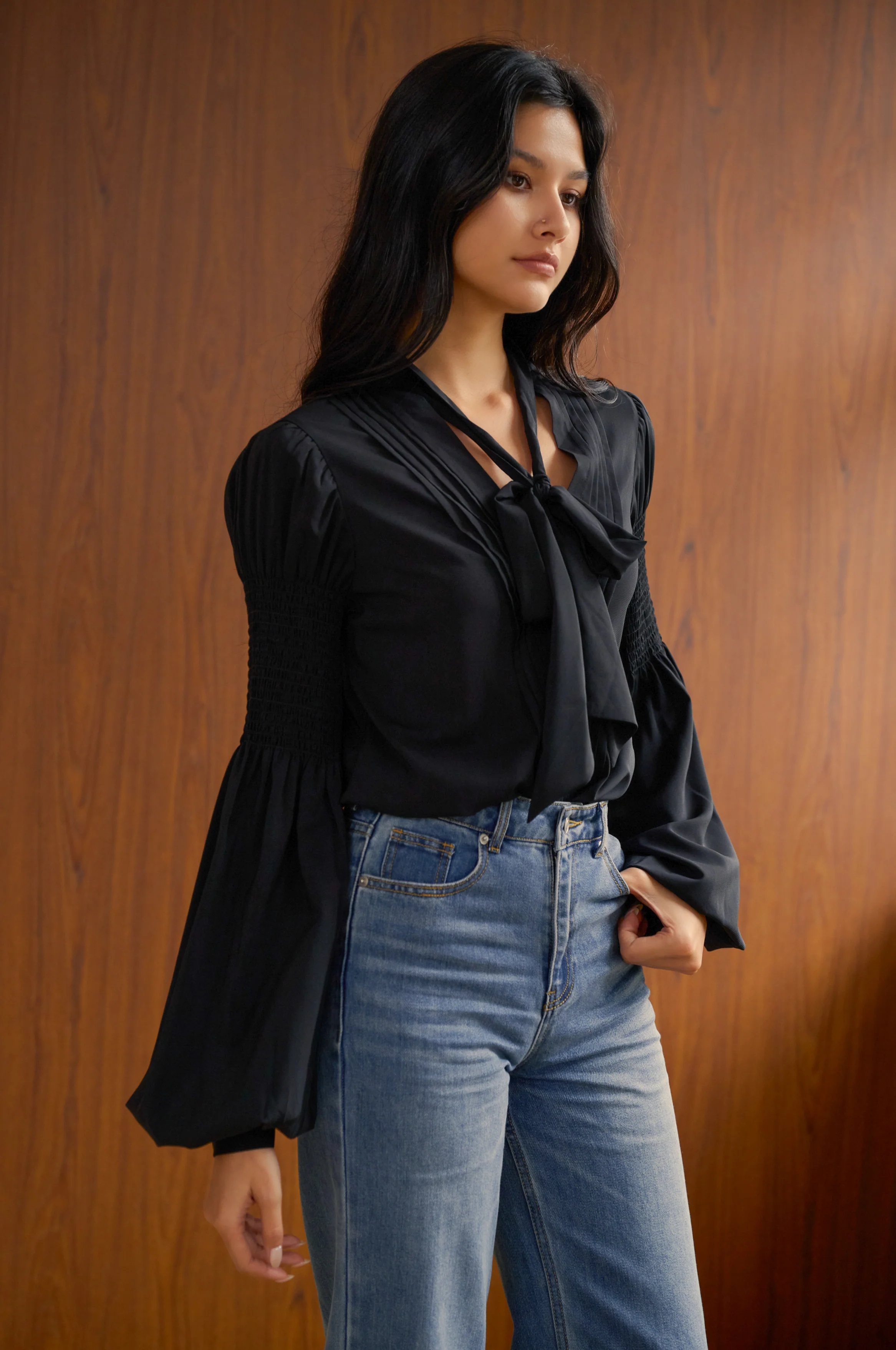 Puppy eyes chiffon shirt