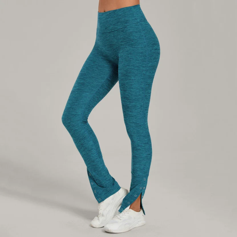 High Waist Slightly Flared Casual Athletic Pants