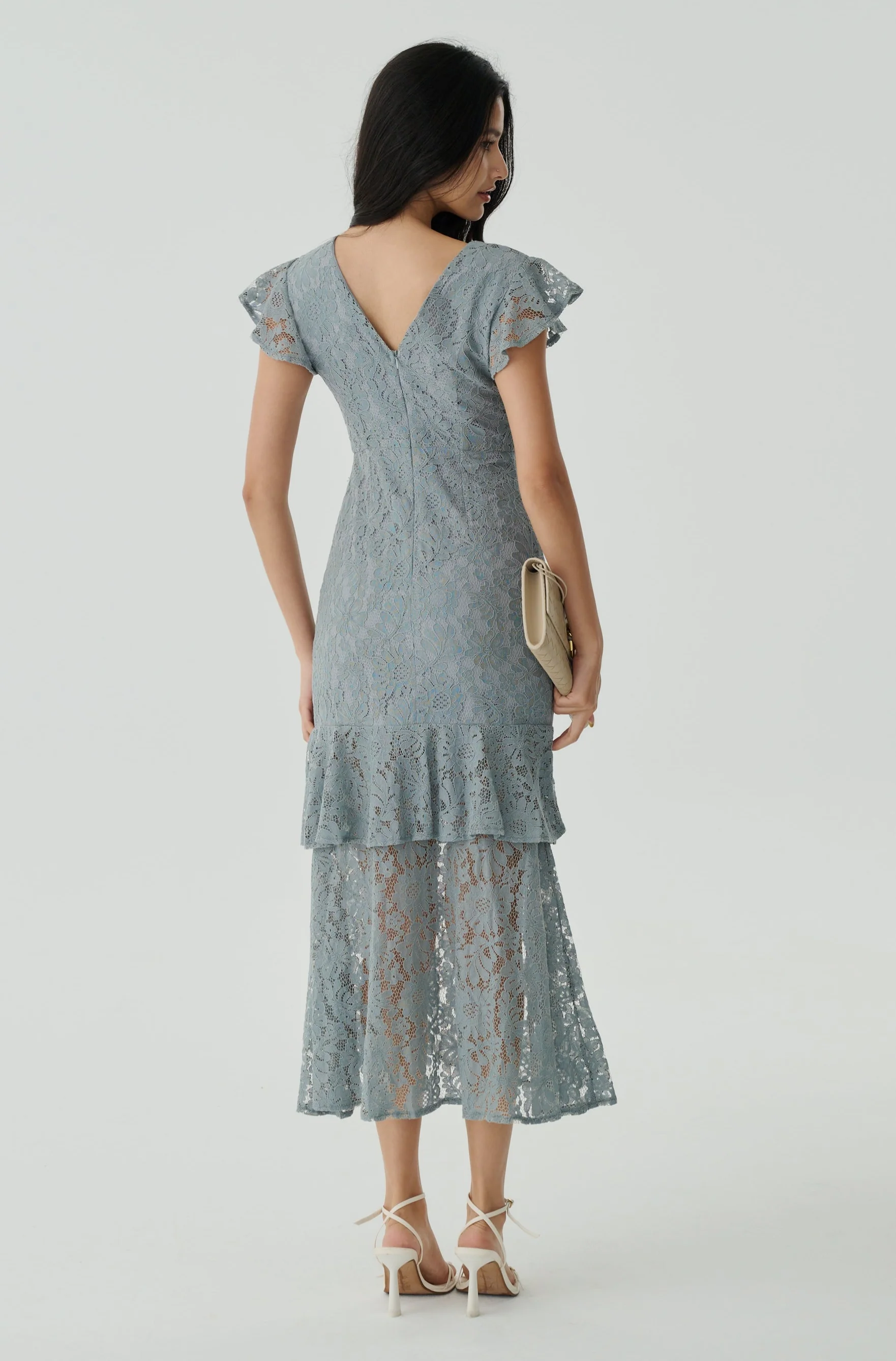 A love letter lace dress in blue